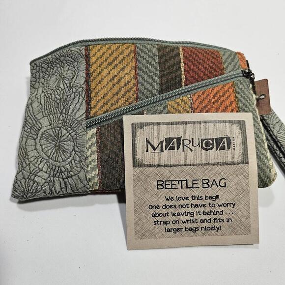 Maruca Handbags - Maruca Boulder Co Jacquard Tapestry Beetle Bag Spring Leaves Stripe NWT CO